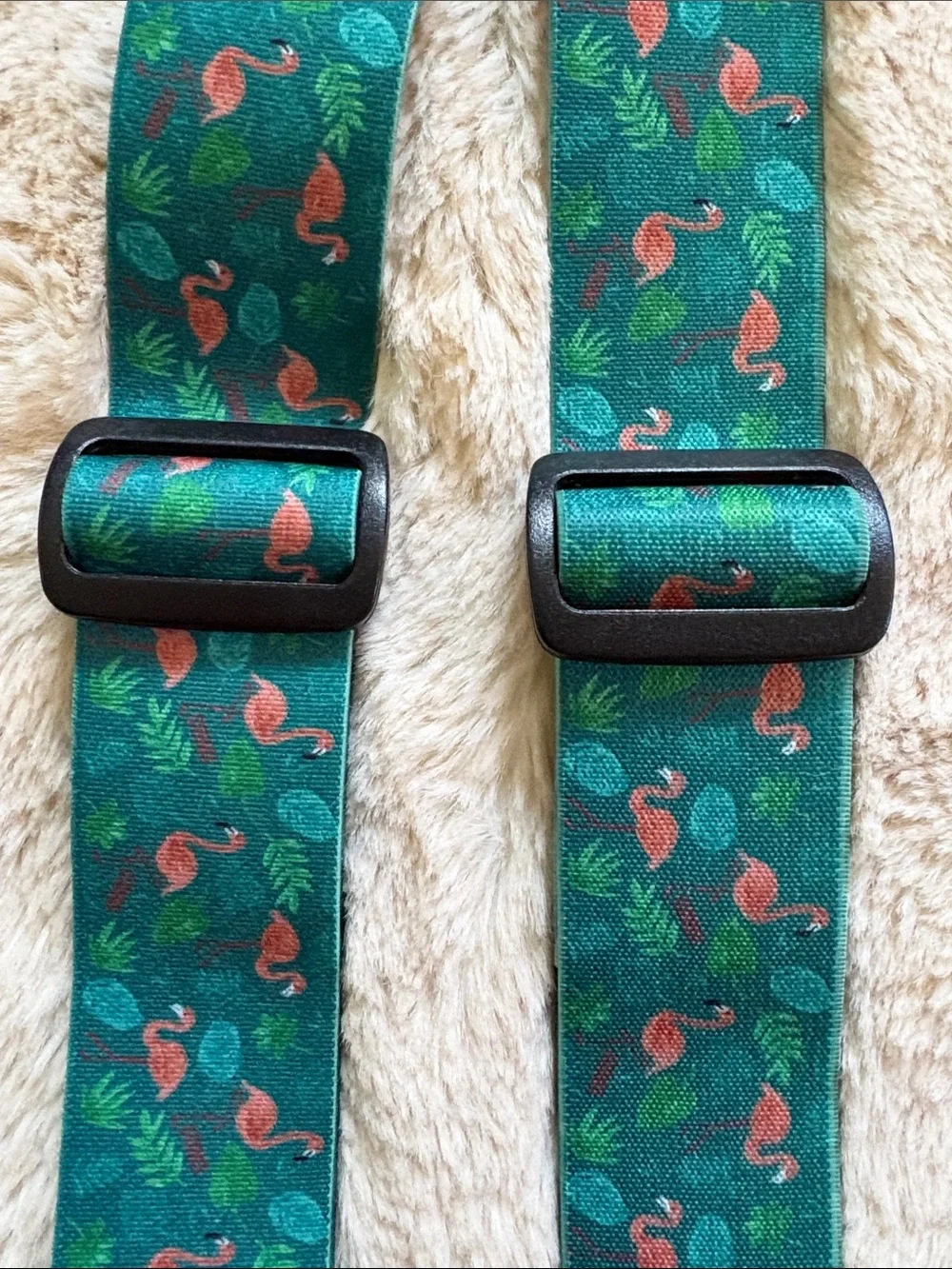 Chums ski Kids Teal Flamingo Print Suspenders